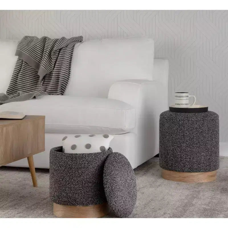 Ensemble pouf de rangement Marla - LumiSource