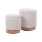 Ensemble pouf de rangement Marla - LumiSource