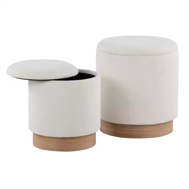 Ensemble pouf de rangement Marla - LumiSource