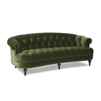 Canapé capitonné chesterfield La Rosa 84 en velours, style moderne du milieu du siècle