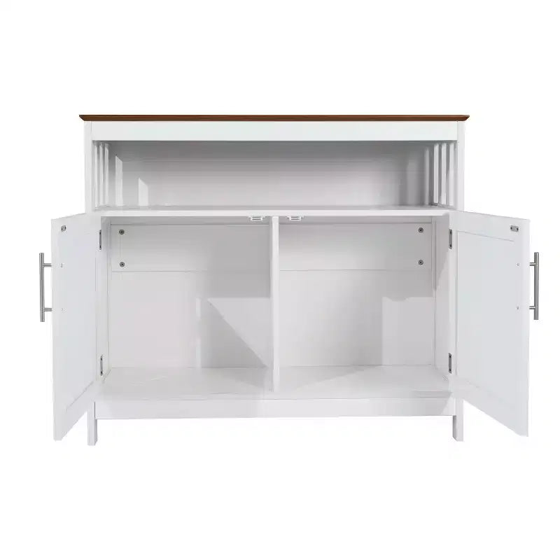 Buffet et vaisselier Merrick Lane avec meuble de rangement et étagère supérieure