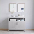 Buffet et vaisselier Merrick Lane avec meuble de rangement et étagère supérieure