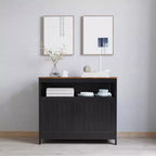 Buffet et vaisselier Merrick Lane avec meuble de rangement et étagère supérieure