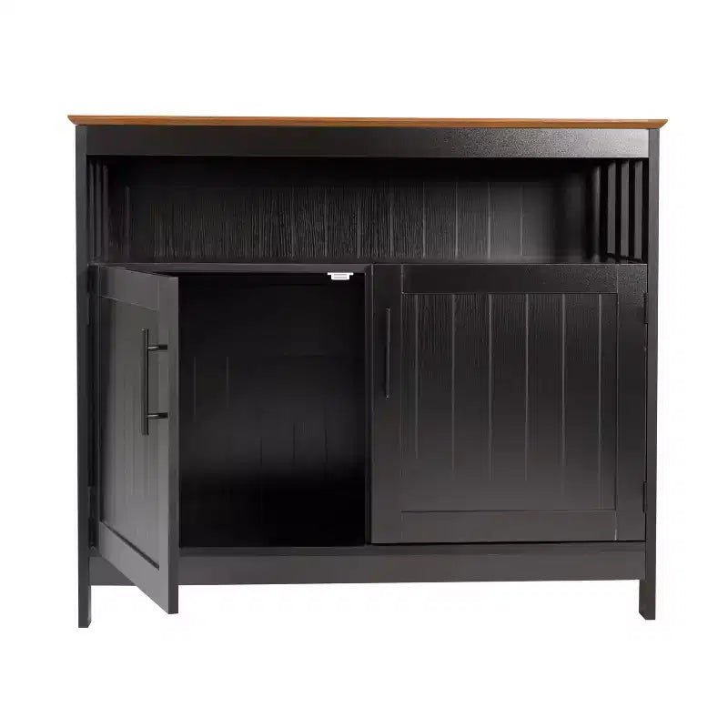 Buffet et vaisselier Merrick Lane avec meuble de rangement et étagère supérieure