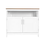Buffet et vaisselier Merrick Lane avec meuble de rangement et étagère supérieure