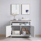 Buffet et vaisselier Merrick Lane avec meuble de rangement et étagère supérieure