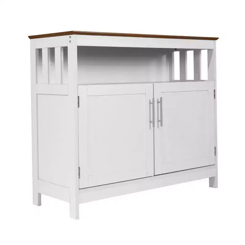 Merrick Lane Buffet and Sideboard with Storage Cabinet and Upper Shelf