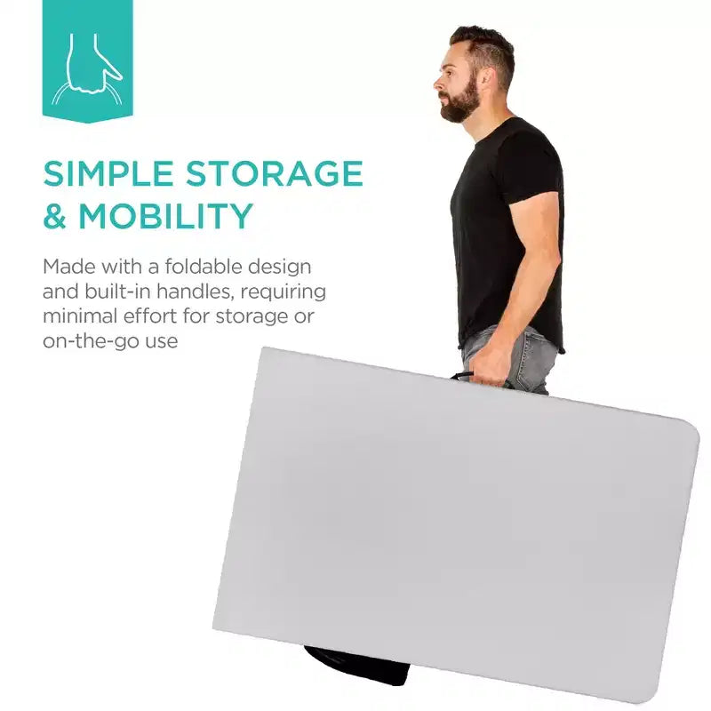 Table pliante en plastique de 2,4 m de la marque Best Choice Products, portable et robuste pour l'intérieur et l'extérieur avec poignée, verrouillage pour pique-nique