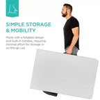 Table pliante en plastique de 2,4 m de la marque Best Choice Products, portable et robuste pour l'intérieur et l'extérieur avec poignée, verrouillage pour pique-nique