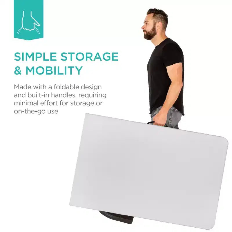 Table pliante en plastique de 2,4 m de la marque Best Choice Products, portable et robuste pour l'intérieur et l'extérieur avec poignée, verrouillage pour pique-nique