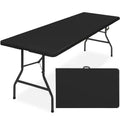 Table pliante en plastique de 2,4 m de la marque Best Choice Products, portable et robuste pour l'intérieur et l'extérieur avec poignée, verrouillage pour pique-nique