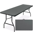 Table pliante en plastique de 2,4 m de la marque Best Choice Products, portable et robuste pour l'intérieur et l'extérieur avec poignée, verrouillage pour pique-nique