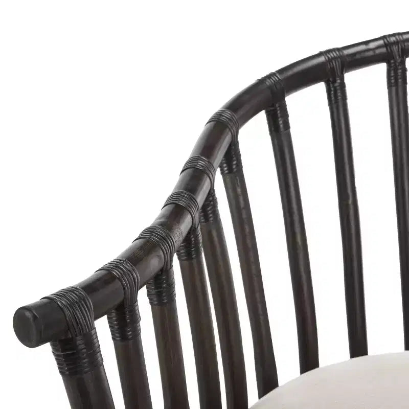 Fauteuil Gino - SEA4017A - Marron foncé/Blanc - Safavieh