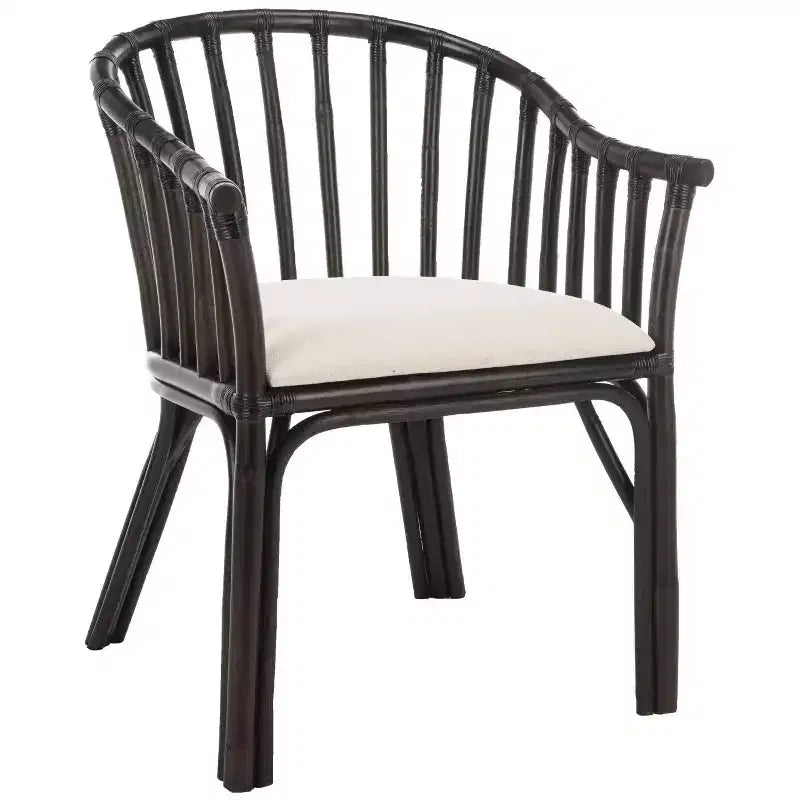 Fauteuil Gino - SEA4017A - Marron foncé/Blanc - Safavieh