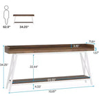 Tribesigns 70.87 Table console étroite à 2 niveaux
