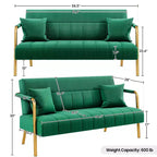 Canapé rembourré moderne Yaheetech avec 2 oreillers pour chambre, bureau à domicile, studio