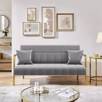 Canapé rembourré moderne Yaheetech avec 2 oreillers pour chambre, bureau à domicile, studio