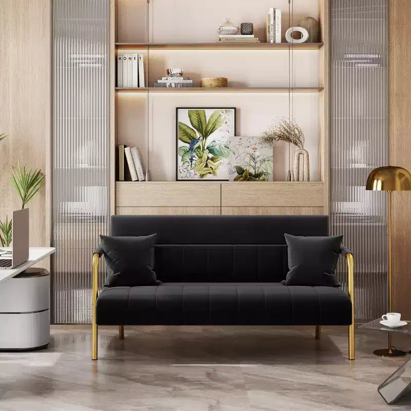 Canapé rembourré moderne Yaheetech avec 2 oreillers pour chambre, bureau à domicile, studio