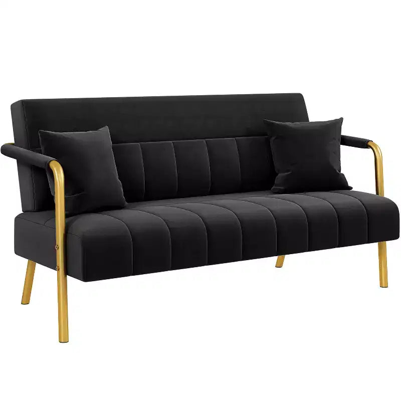 Canapé rembourré moderne Yaheetech avec 2 oreillers pour chambre, bureau à domicile, studio