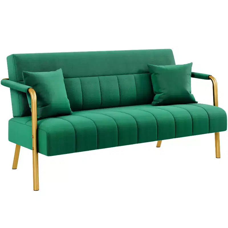 Canapé rembourré moderne Yaheetech avec 2 oreillers pour chambre, bureau à domicile, studio
