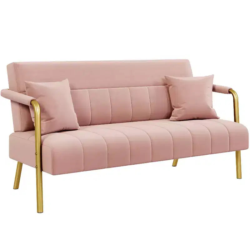 Canapé rembourré moderne Yaheetech avec 2 oreillers pour chambre, bureau à domicile, studio