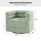 Chaise pivotante moderne Arturo avec un coussin|ART OF LIVING DESIGNS-SAGE
