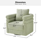 Chaise pivotante moderne Arturo avec un coussin|ART OF LIVING DESIGNS-SAGE