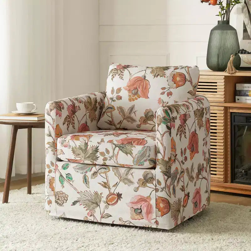 Fauteuil pivotant déhoussable Cedric Modern Upholstered|HULALA HOME