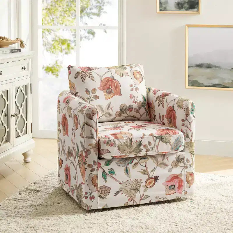Fauteuil pivotant déhoussable Cedric Modern Upholstered|HULALA HOME