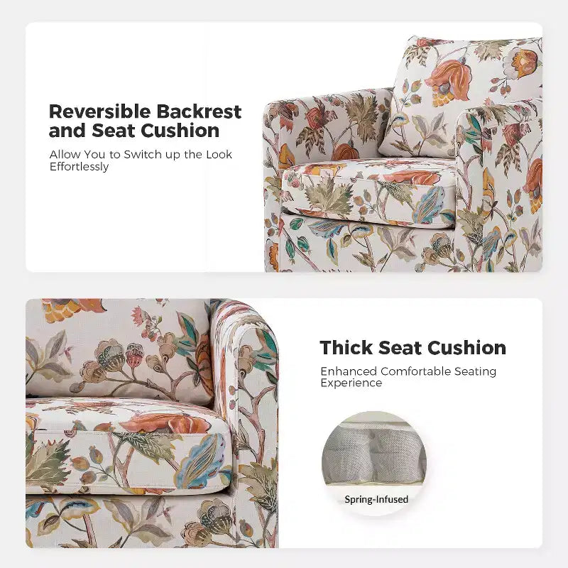 Fauteuil pivotant déhoussable Cedric Modern Upholstered|HULALA HOME