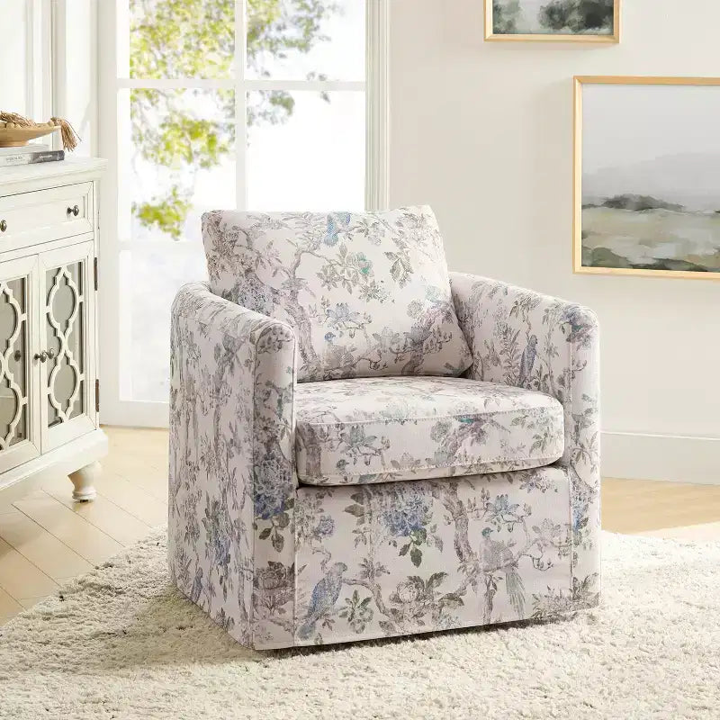Fauteuil pivotant déhoussable Cedric Modern Upholstered|HULALA HOME
