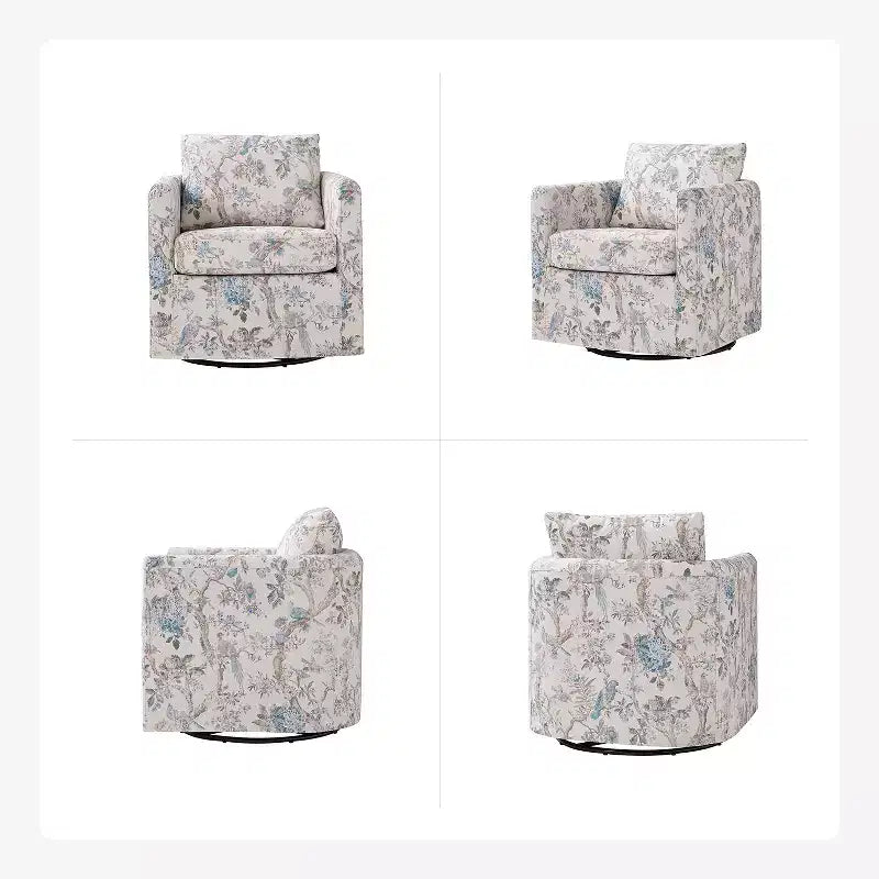 Fauteuil pivotant déhoussable Cedric Modern Upholstered|HULALA HOME