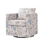 Cedric Modern Upholstered Slipcovered Swivel Chair|HULALA HOME
