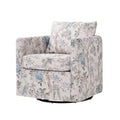 Cedric Modern Upholstered Slipcovered Swivel Chair|HULALA HOME