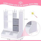 Cintre pour vêtements d'enfant avec miroir lumineux Armoire de rangement pour robe de fille et bac de rangement