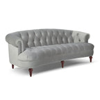 Canapé capitonné chesterfield La Rosa 84 en velours, style moderne du milieu du siècle