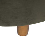 Pouf de rangement rond touffeté en velours - HomePop