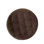 Pouf de rangement rond touffeté en velours - HomePop