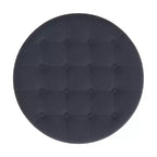 Pouf de rangement rond touffeté en velours - HomePop