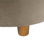 Pouf de rangement rond touffeté en velours - HomePop