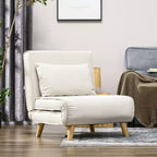 HOMCOM Lit fauteuil convertible, Canapé-lit 2-en-1 multifonctionnel, Fauteuil-lit avec dossier réglable pour salon, chambre, bureau à domicile