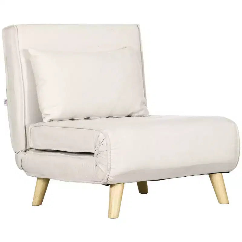 HOMCOM Lit fauteuil convertible, Canapé-lit 2-en-1 multifonctionnel, Fauteuil-lit avec dossier réglable pour salon, chambre, bureau à domicile