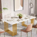 Table à manger moderne Lantine de 179,9 cm pour 6 à 8 personnes