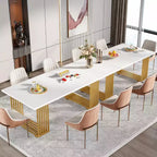 Table à manger moderne Lantine de 179,9 cm pour 6 à 8 personnes