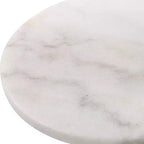 Table d'appoint ronde Puritan 12W en fer noir vieilli et marbre blanc d'Uttermost