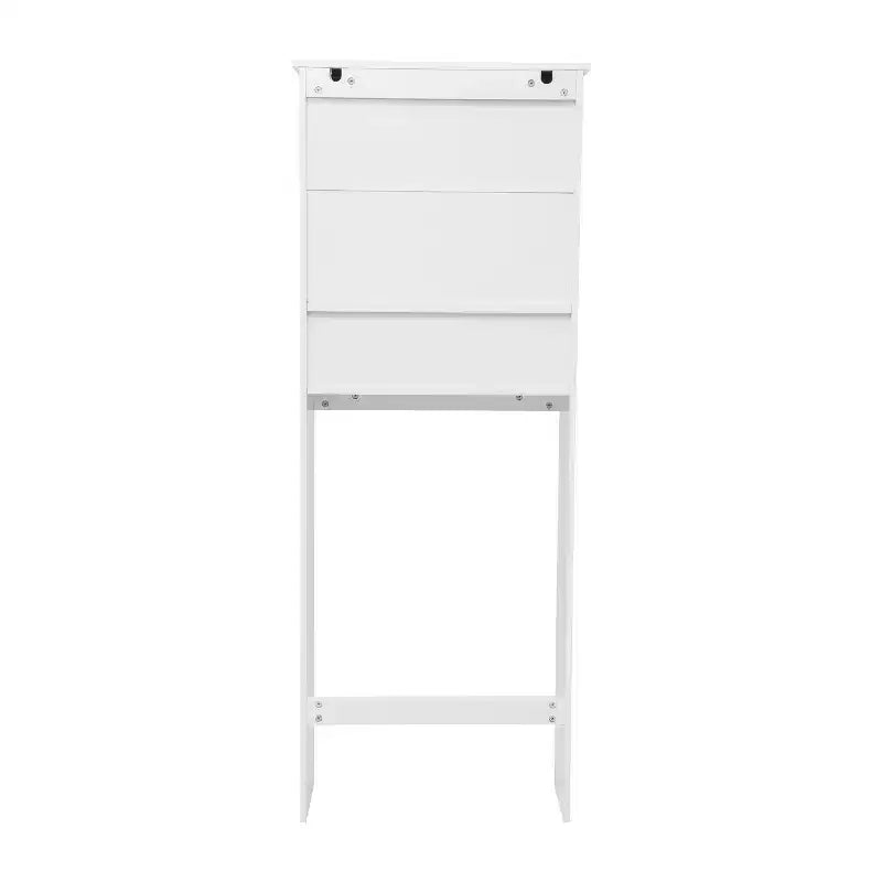 Meuble de rangement de salle de bain Emma and Oliver à placer au-dessus des toilettes, avec étagère réglable à l'intérieur, étagère inférieure ouverte et portes à fermeture magnétique double