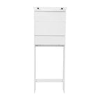 Meuble de rangement de salle de bain Emma and Oliver à placer au-dessus des toilettes, avec étagère réglable à l'intérieur, étagère inférieure ouverte et portes à fermeture magnétique double