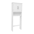 Emma and Oliver Over the Toilet Cabinet Storage Bathroom Organizer with In-Cabinet Adjustable Shelf, Open Lower Shelf, and Dual Magnetic Closure Doors