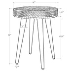 Table d'appoint ronde en fibres naturelles tressées - Threshold