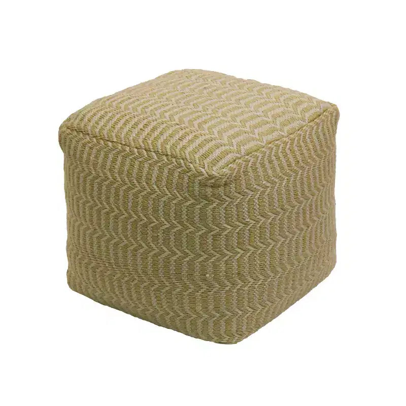 16 Hand Woven Pouf Ottoman Sand - National Tree Company